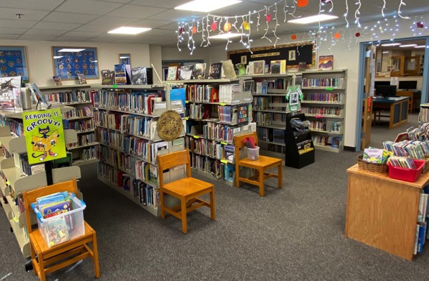 Library Shelves & Books